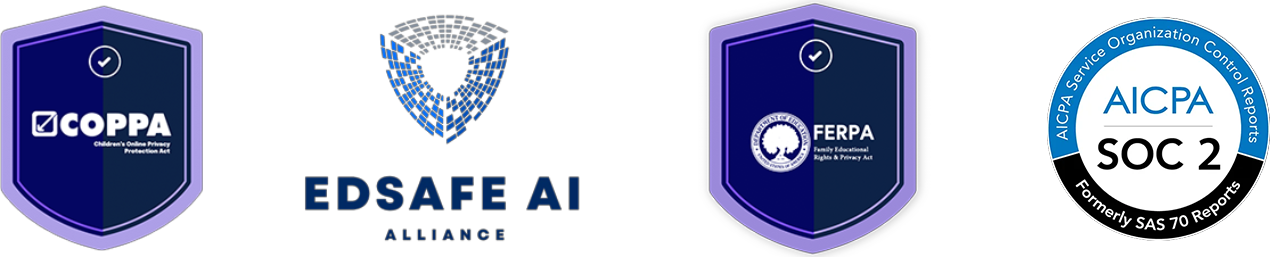 Соответствует требованиям COPPA, EDSAFE AI и FERPA